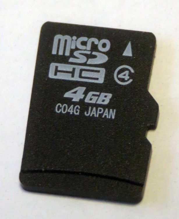 4GB Micro SD HC Karte Class 4, made in Japan | Kaufen auf Ricardo