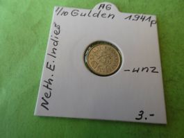 Niederländisch-Indien 1941, 1/10  Gulden  Silber