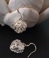 HERZ OHRRINGE IN 925 SILBER