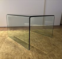 robuster Glastisch transparent 60x60x42