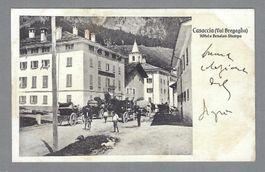 1910, CASACCIA, HÔTEL & PENSION STAMPA, POSTKUTSCHEN, SCHÖN
