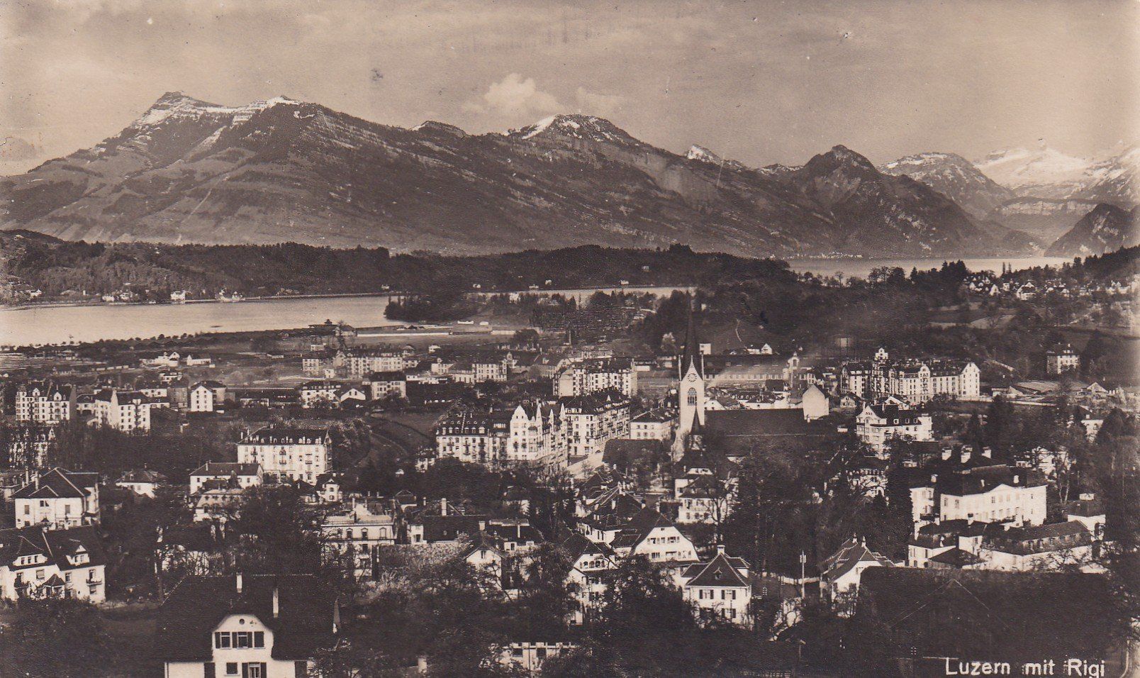 Ansichtskarten: Luzern mit Rigi  1923 – Gebraucht aus Cormoret von Pascalll2001