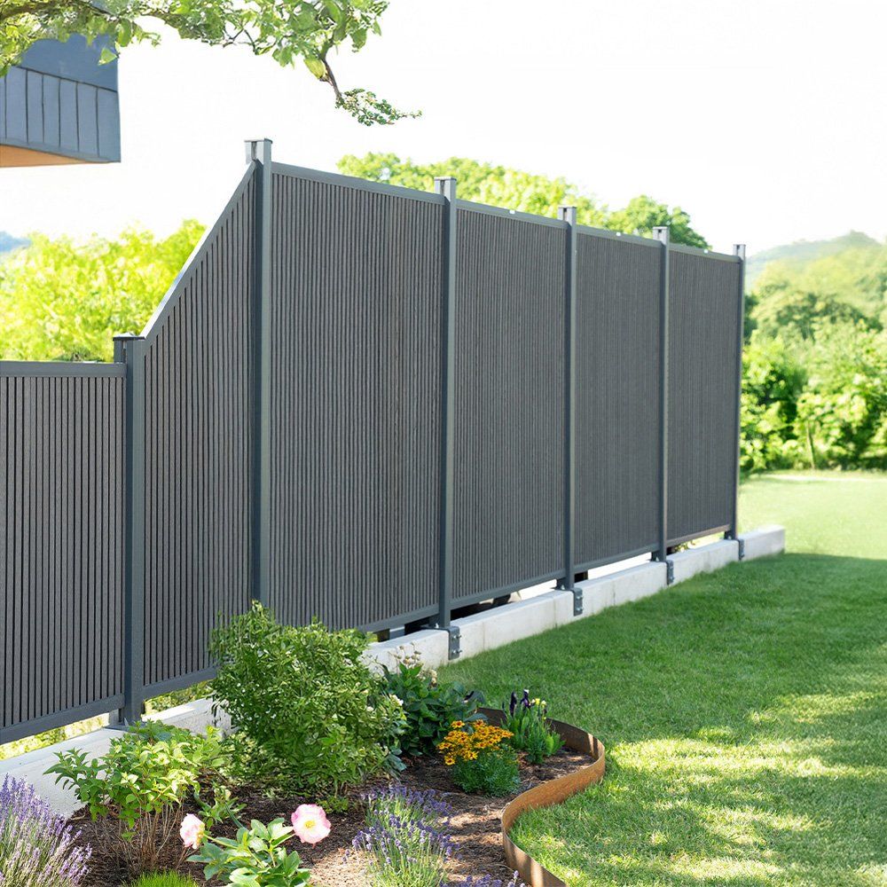 Fendivista: WPC Sichtschutzzaun - 2x Element + 3x Pfosten - Höhe: 185cm – Nuovo e nell'imballaggio originale da Wallenwil venduto da toesstal-vertrieb