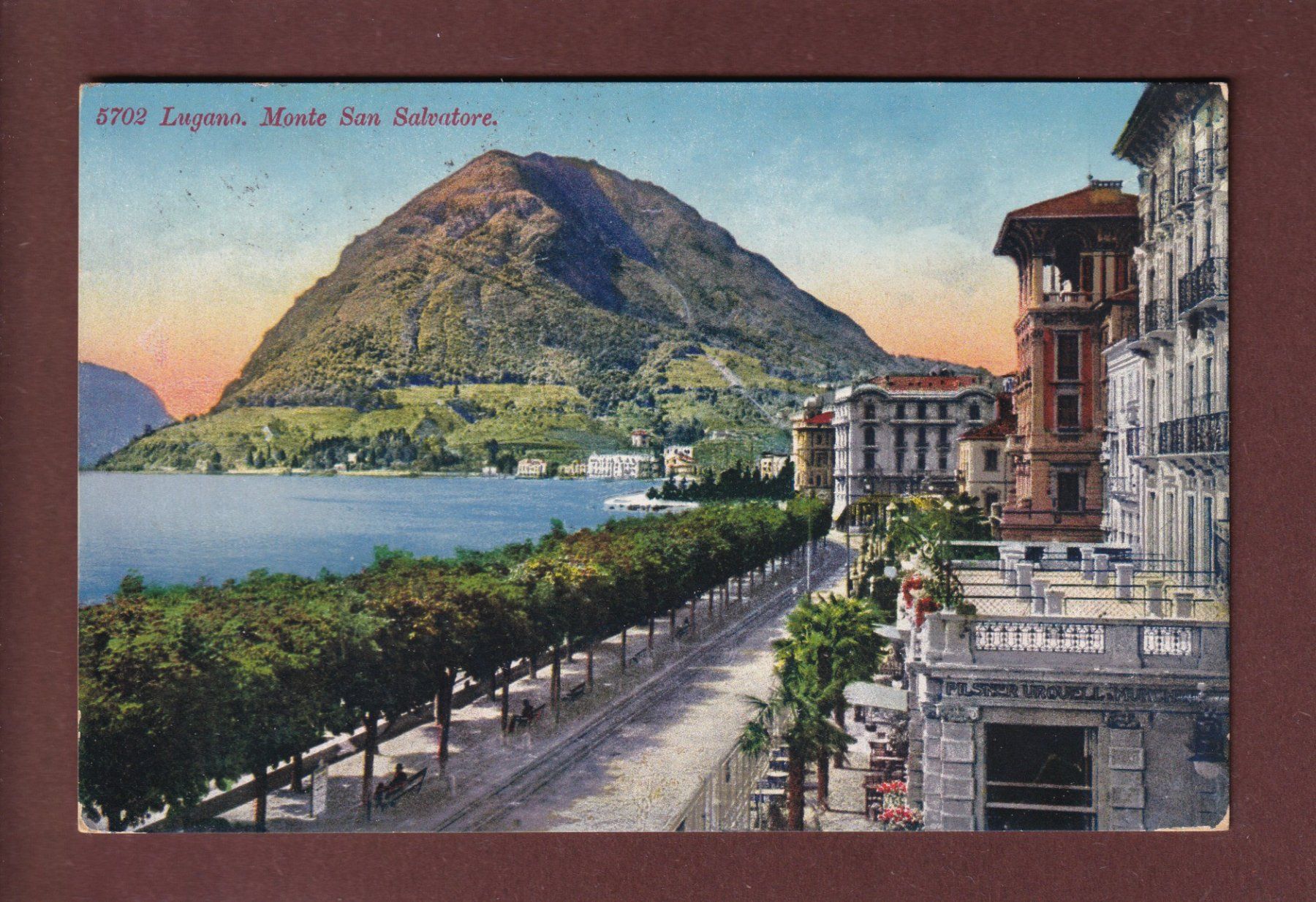 Cartoline postali: LUGANO - Quai - 1925 – Usato da Pully venduto da nicecards