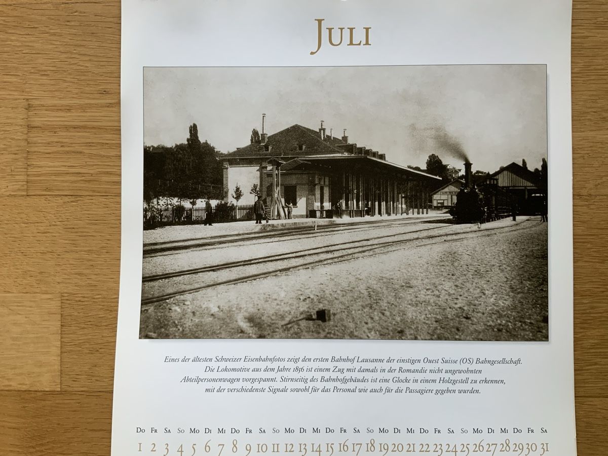 Calendari: Eisenbahn Kalender 2004 SBB 12 MT. / 30 Postkarten – Usato da Frauenfeld venduto da CSM71 2