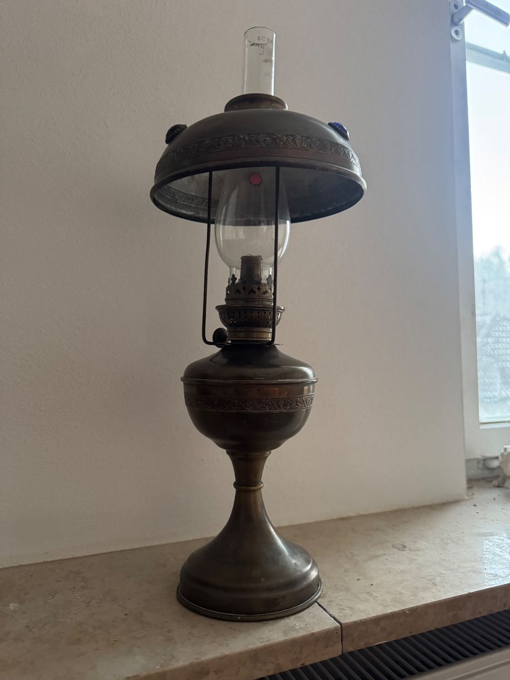 Lampade: Antike Jugendstil Petrollampe Lampe Leuchte – Usato da Zürich venduto da Zuerich_Seebach 2