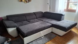 Ecksofa ausziehbar, mit Schlaffunktion