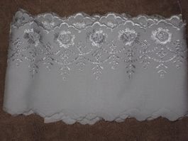 Spitze Baumwollgemisch weiss 7,5cm breit