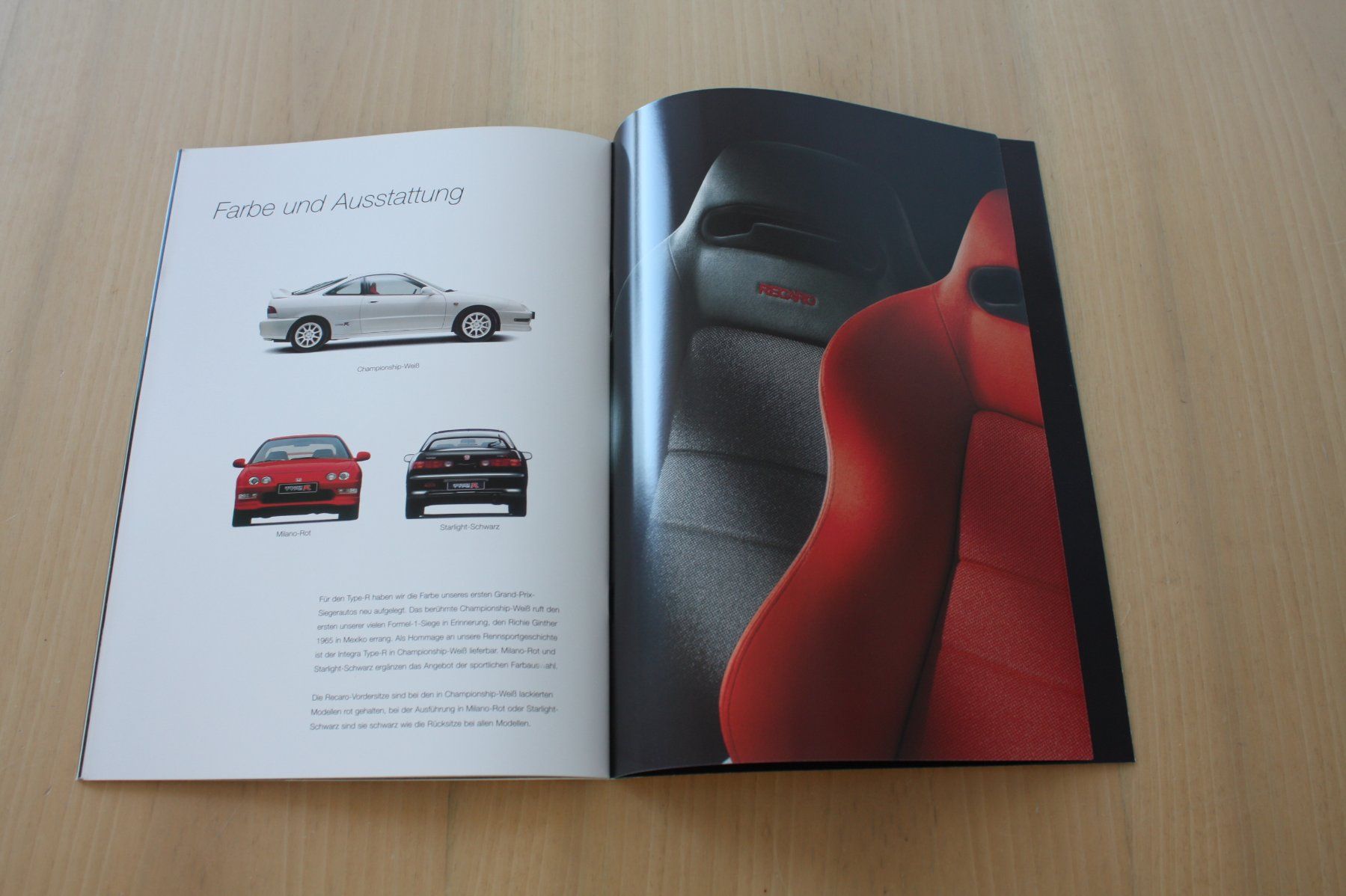 Honda Documenti: Honda Integra Type-R Prospekt 1/1998 – Usato da Wikon venduto da erwin400 9