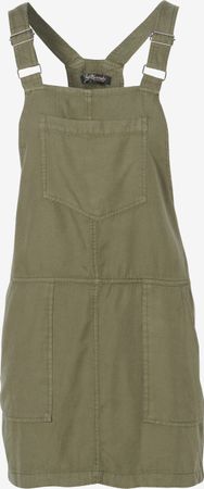 Koröshi Latzrock Kleid XS Khaki NEU