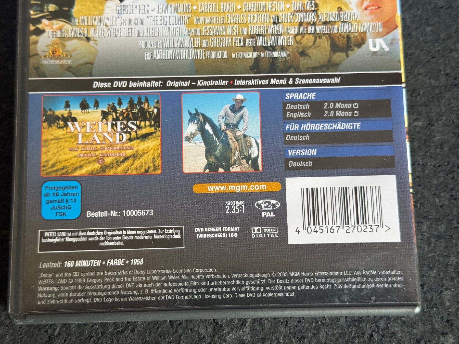 Tutti i DVDs: Weites Land Western DVD DE/EN   Gregory Peck – Usato da Fribourg venduto da tschjoly 3