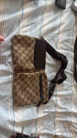 Sac banane Gucci GG Supreme toile enduite marron