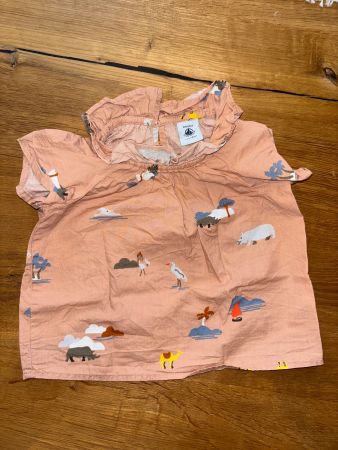 Petit Bateau Bluse, Gr. 68, Sommerbluse, Top Zustand!