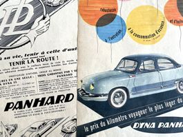 Panhard Dyna Cars - 2 Alte Werbungen / Publicités 1955/58
