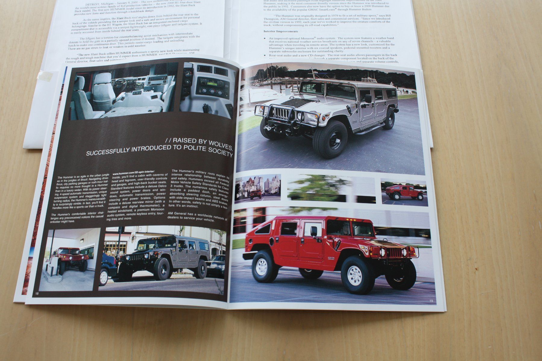 Hummer Documenti: Hummer H1 Pressemappe & Prospekt/Dias 2000 – Usato da Wikon venduto da erwin400 8