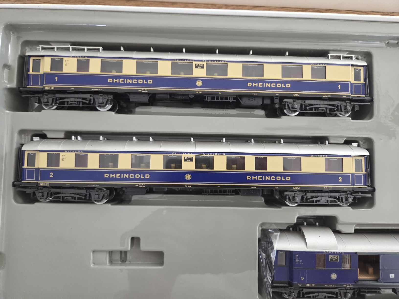 Märklin Modellini di ferrovie: Märklin 4228 wagen Set Rehiengold – Usato da Berikon venduto da TopLok1 5