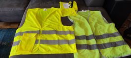 Eine Warnweste Grösse XL, 2er Set gelb reflektierend NEU