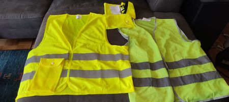 3 Warnweste 1.Grösse XL, 2. Set gelb reflektierend NEU