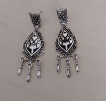 OHRRINGE SILBER 925 MIT MARKASITEN
