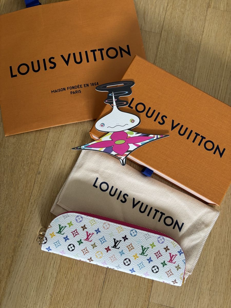 Louis Vuitton Portamonete: Louis Vuitton Murakami Multicolor White Cosmetic Purse – Nuovo e nell'imballaggio originale da Basel venduto da ars_r7xd