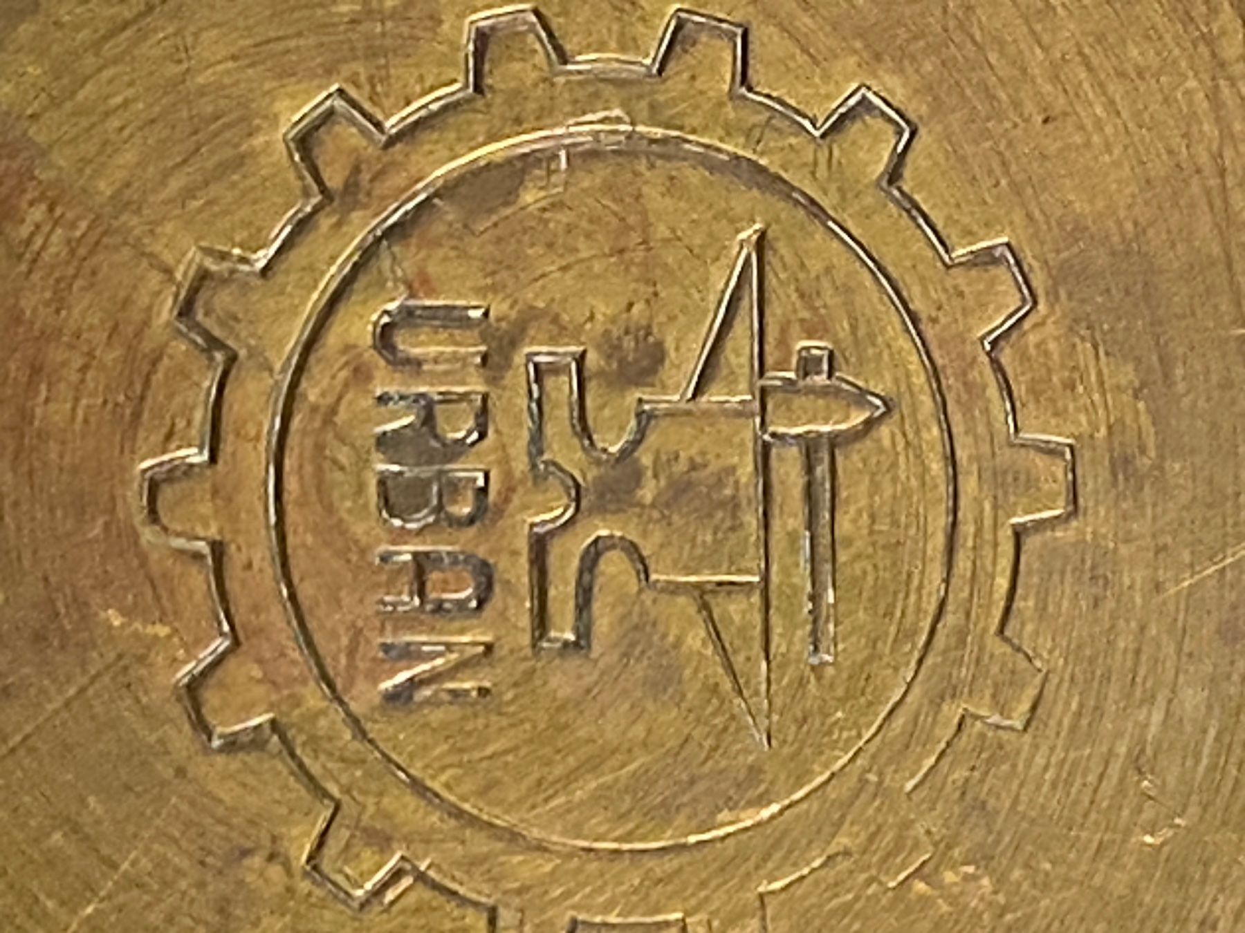 Schalen: Old solid brass bowl Messing Vintage Schale Übertopf gemarkt – Gebraucht aus Allschwil von Rosenfee 2
