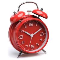 Wecker Retro Metall 16 cm rot