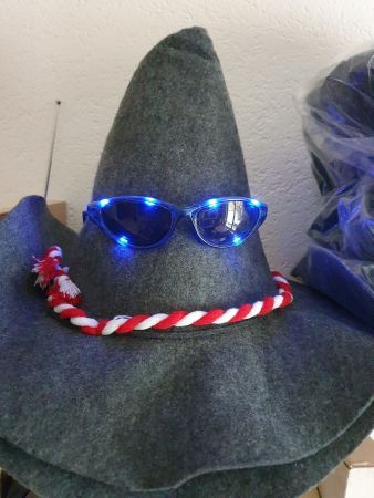 Blinkende Partybrille in blau Show Gag