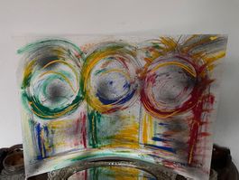 Kunst Marco Molinari Gemälde 2in1 signiert 70 x 50 cm