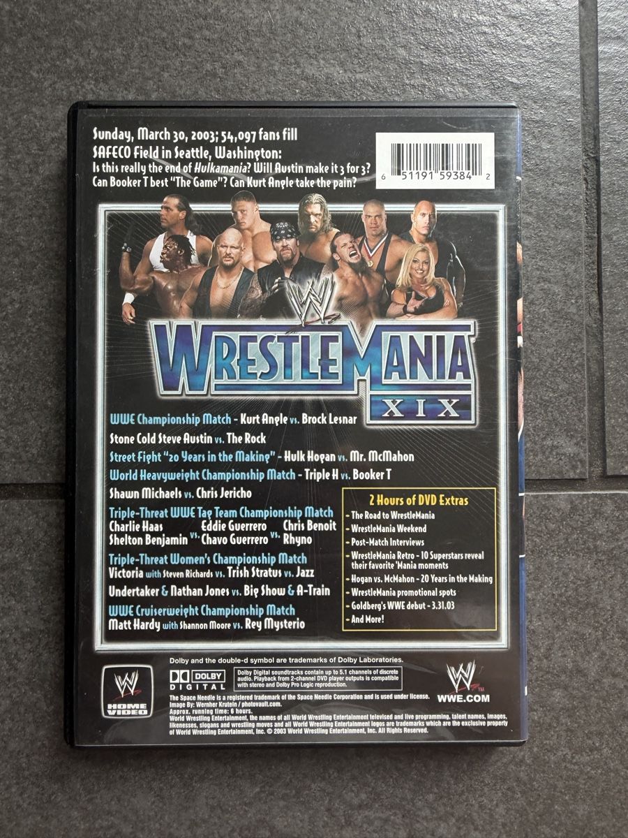 Alle DVDs: Wrestlemania 19 XIX DVD Set – Gebraucht aus Zürich von cENS0R 1