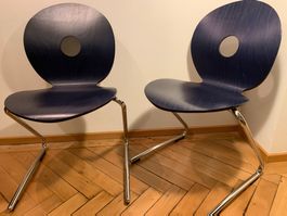2 vintage Verner Panton Freischwinger- PantoStack/ PantoFlex