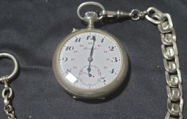 Montre à gousset Hercule, style vintage, avec chaîne 