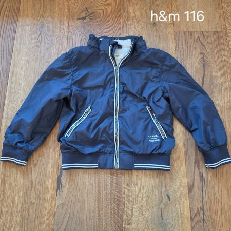 Übergangsjacke H&M blau gefüttert Grösse 116 gebraucht