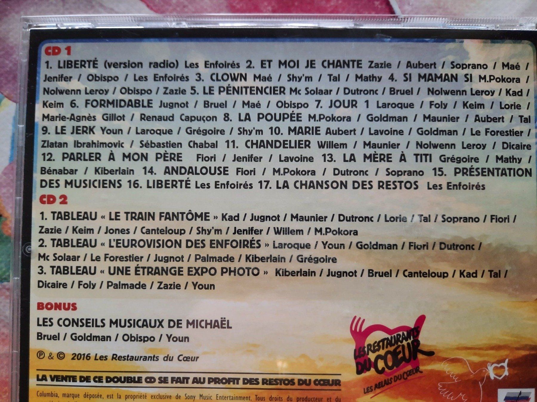 CD: CD Au rendez-vous des enfoirés 2016 – Usato da Pully venduto da bro_n52j 2