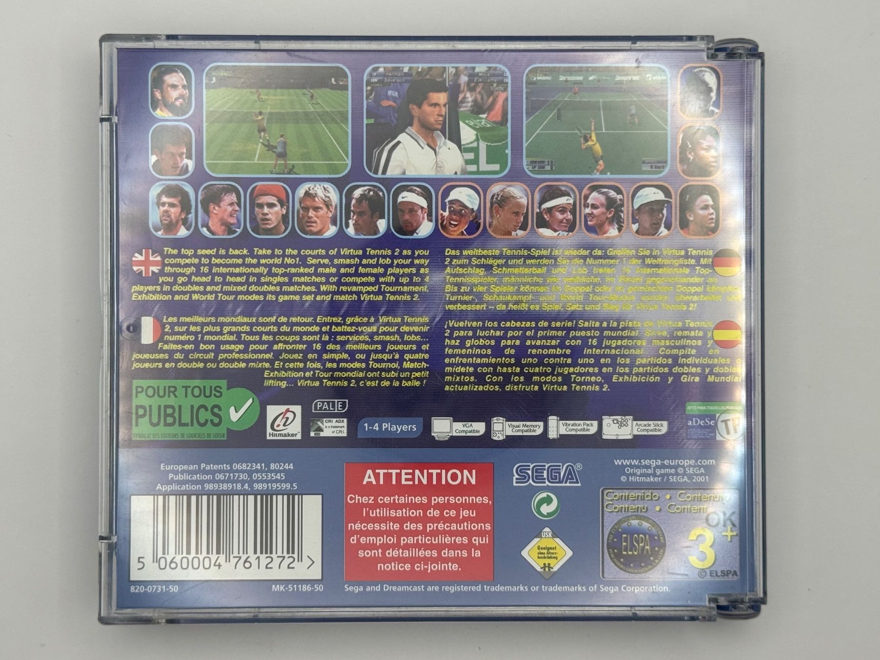 Sega Jeux: Dreamcast Virtua Tennis 2 – D'occasion à Bettlach par awi_7jcb 1