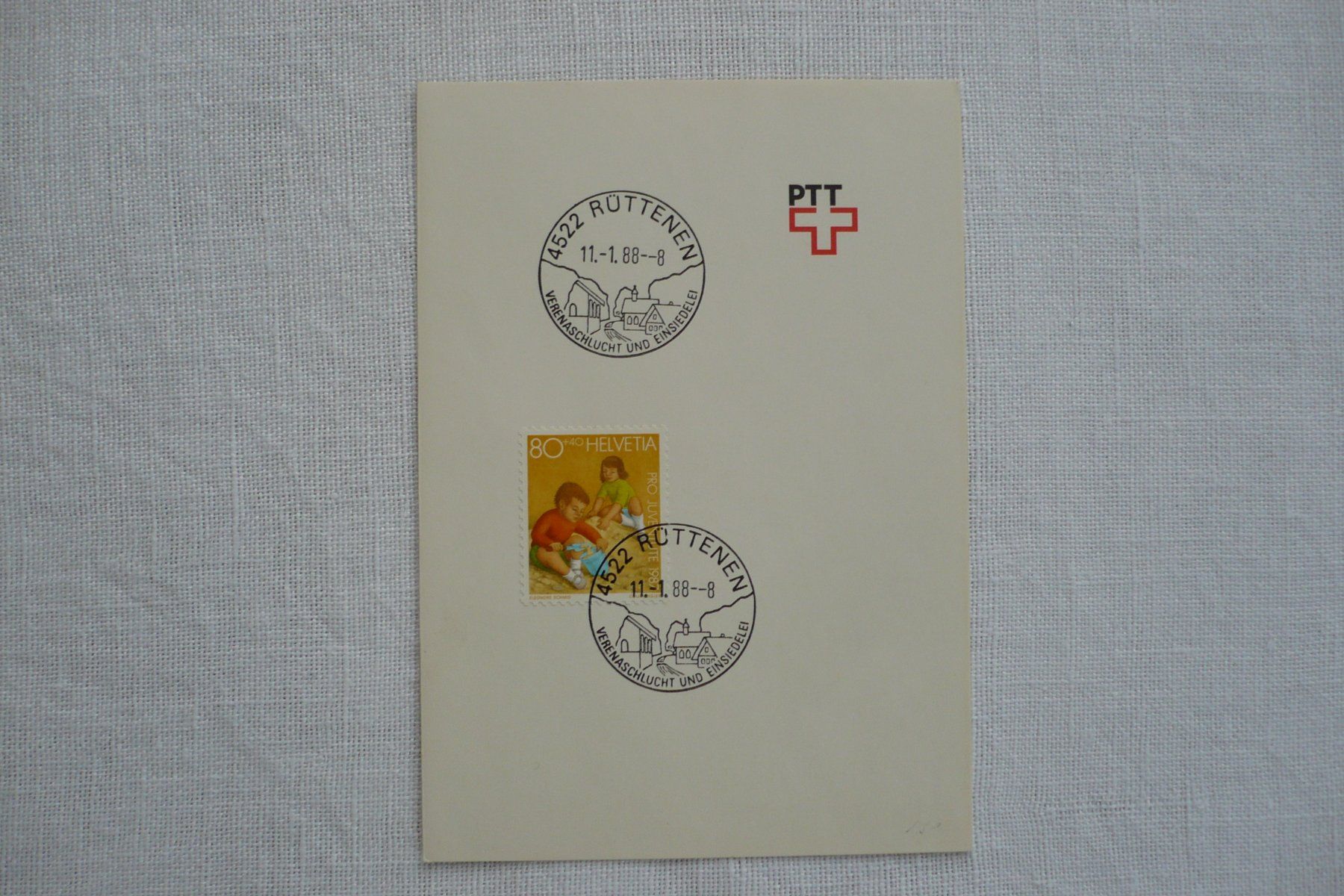 Tutti i francobolli: 1988 Werbedatumstempel - ET 4522 Rüttenen – Usato da Zürich venduto da saltandpepper008