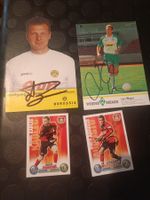 Fussball-Mix - 4 signierte Autogrammkarten - Set