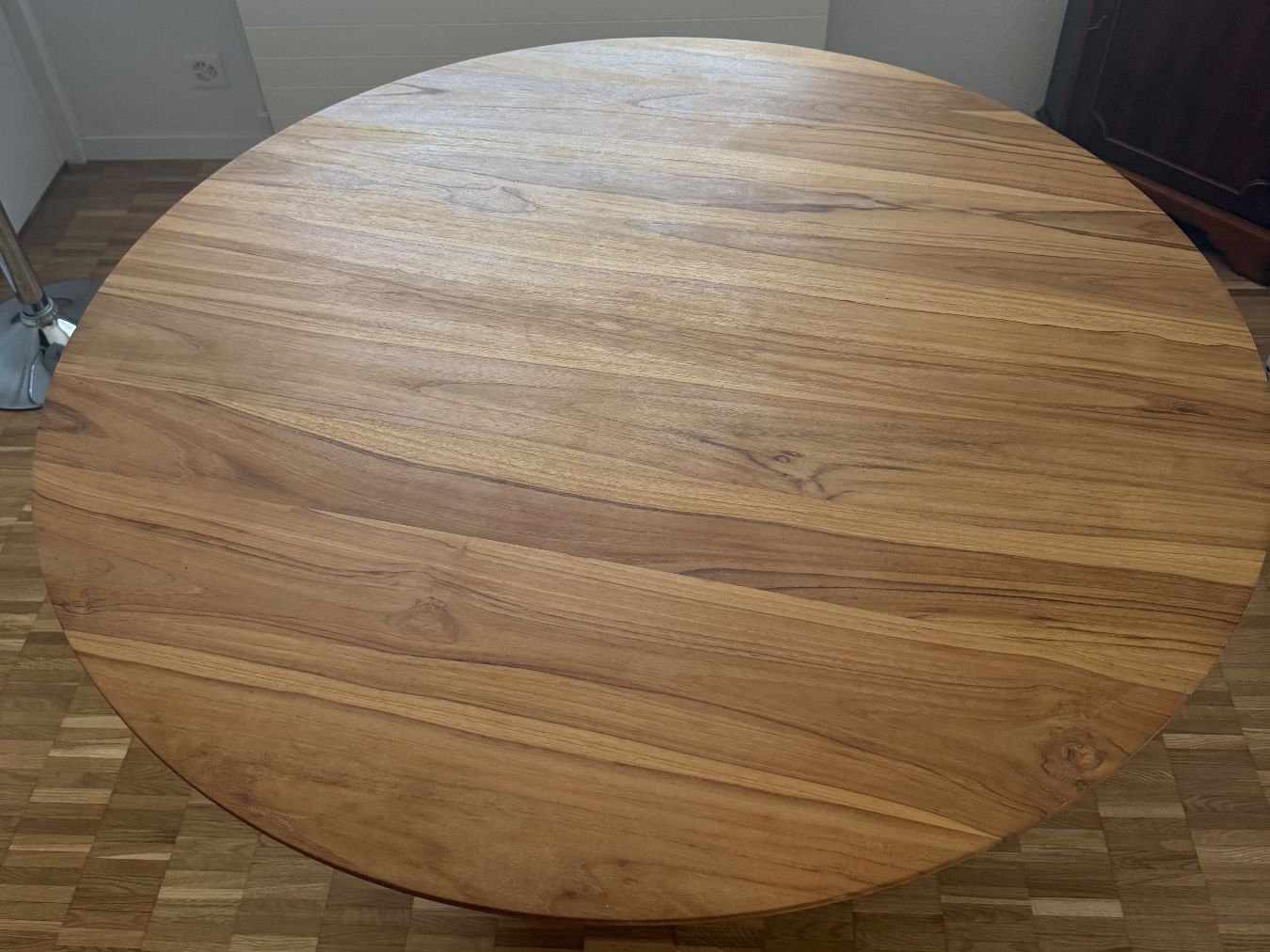 Tavoli: Runder Esstisch aus massivem Teakholz 120cm – Usato da Glattbrugg venduto da aentz 1