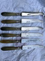 6 COUTEAUX ANCIENS GRISSOLANGE POUZET OXYDABLE ART DECO
