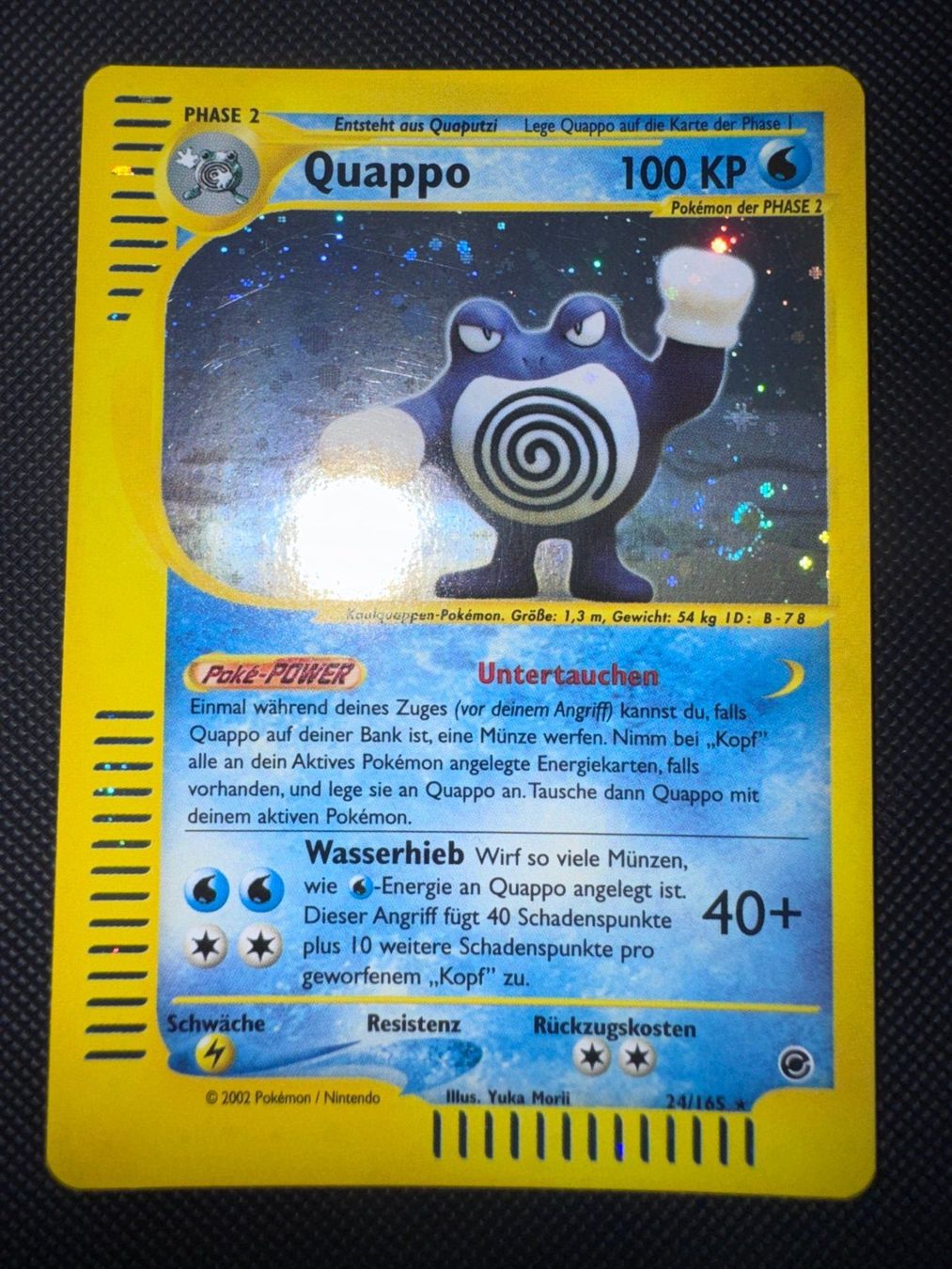 Pokémon Carte collezionabili: Pokemon Quappo Holo 24/165 - Expedition - DE – Usato da Erstfeld venduto da PokeSandero 1