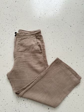 Massimo Dutti Leinenhose beige Grösse 40 sehr gut