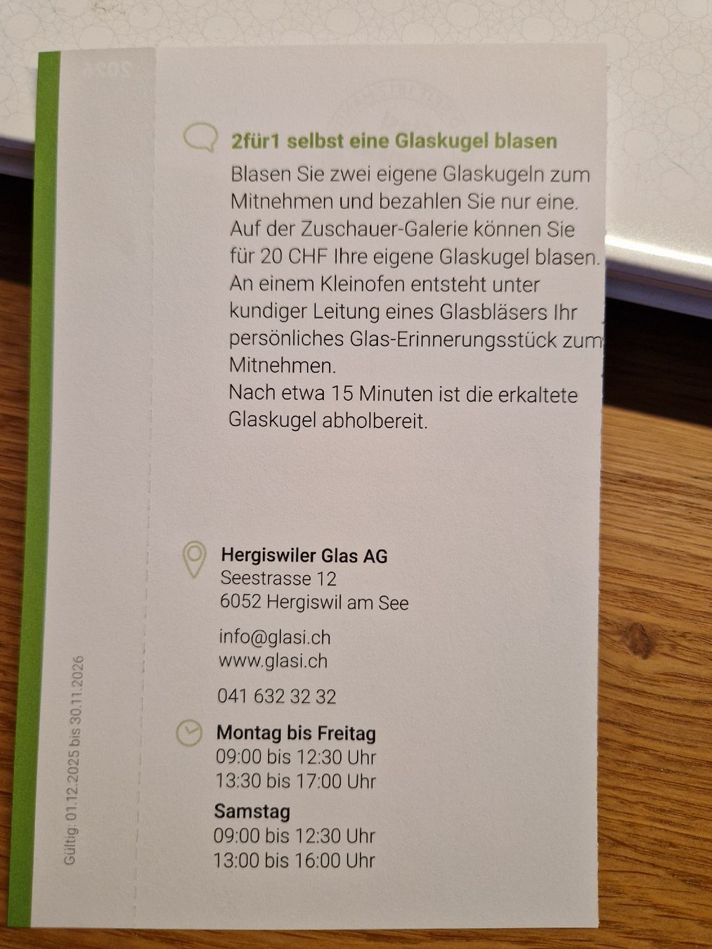 Buoni: 2für1 Hergiswiler Glasi AG – Nuovo e nell'imballaggio originale da Kulmerau venduto da Doene7 1