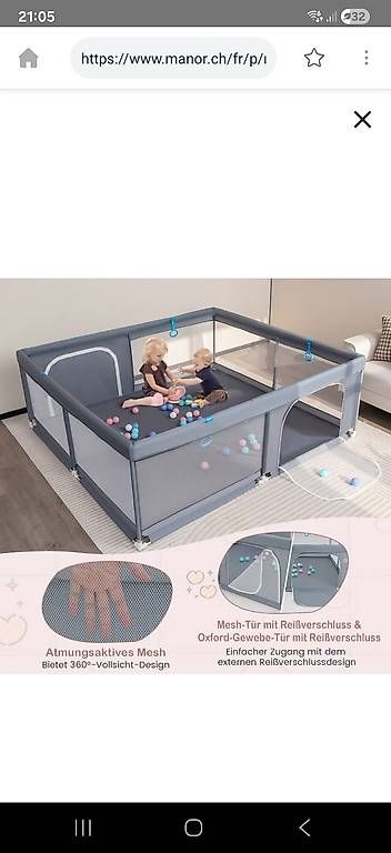 Lauf- & Sicherungsgitter: Parc pour enfants – Gebraucht aus Genève von bot_7sqv 1