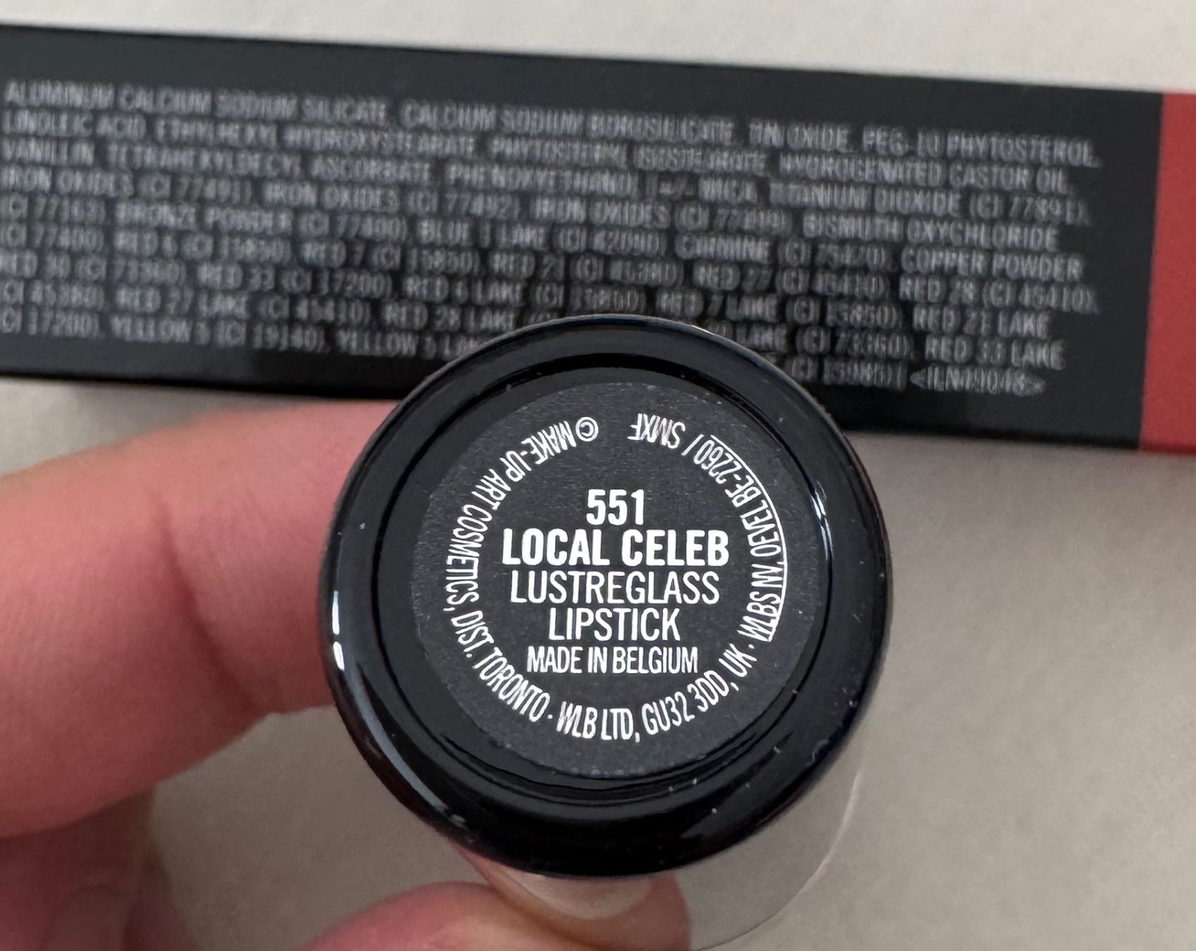 Make-up: MAC LUSTREGLASS LIPSTICK LOCAL CELEB 551 – Nuovo e nell'imballaggio originale da Zürich venduto da Mina_09 5