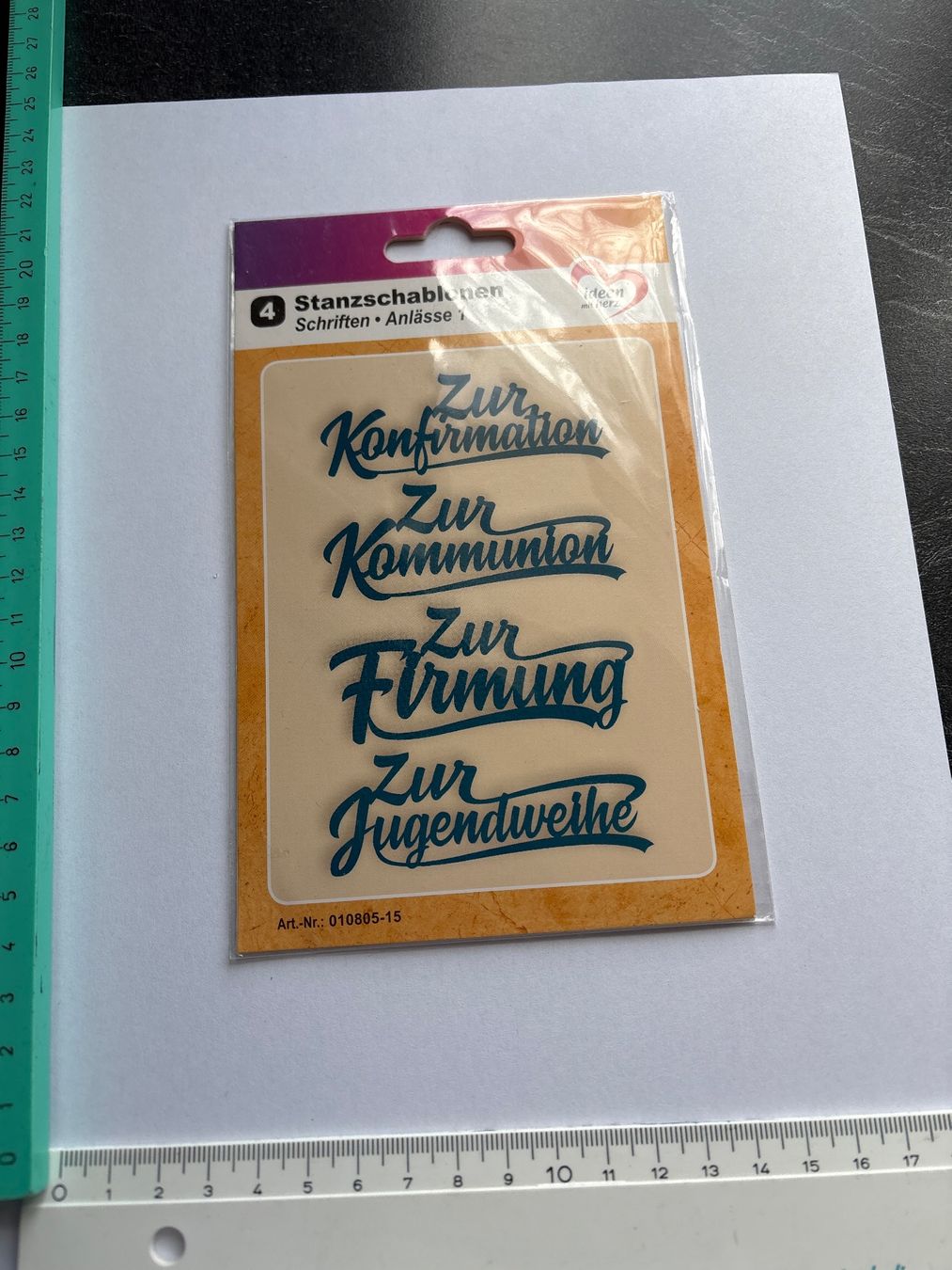 Schablonen: Stanzschablone Schriften – Neu und originalverpackt aus Amriswil von SCHLOSSGEISTLI