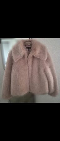 New Look Winter Jacke, Kunstfell, Rosa, Grösse S