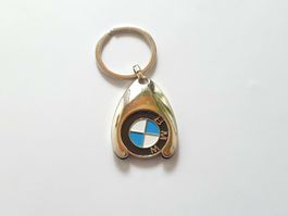 1x Original BMW Schlüsselanhänger mit Einkaufschip und Logo