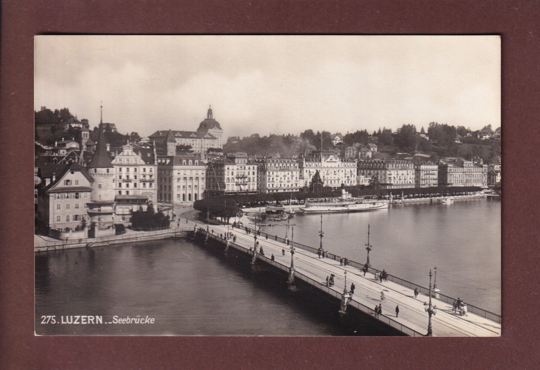 Cartoline postali: LUZERN - Seebrücke - Schiff – Usato da Pully venduto da nicecards