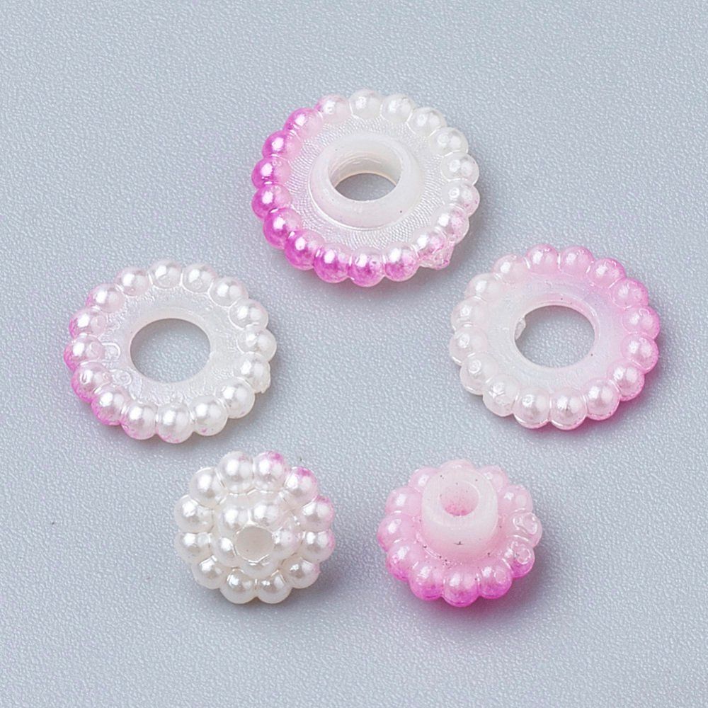 Perle (finte): Acrylperlen Beere Pink gemustert 10mm / 10St. – Nuovo (secondo la descrizione) da Rüegsau venduto da Tausendfreund 2