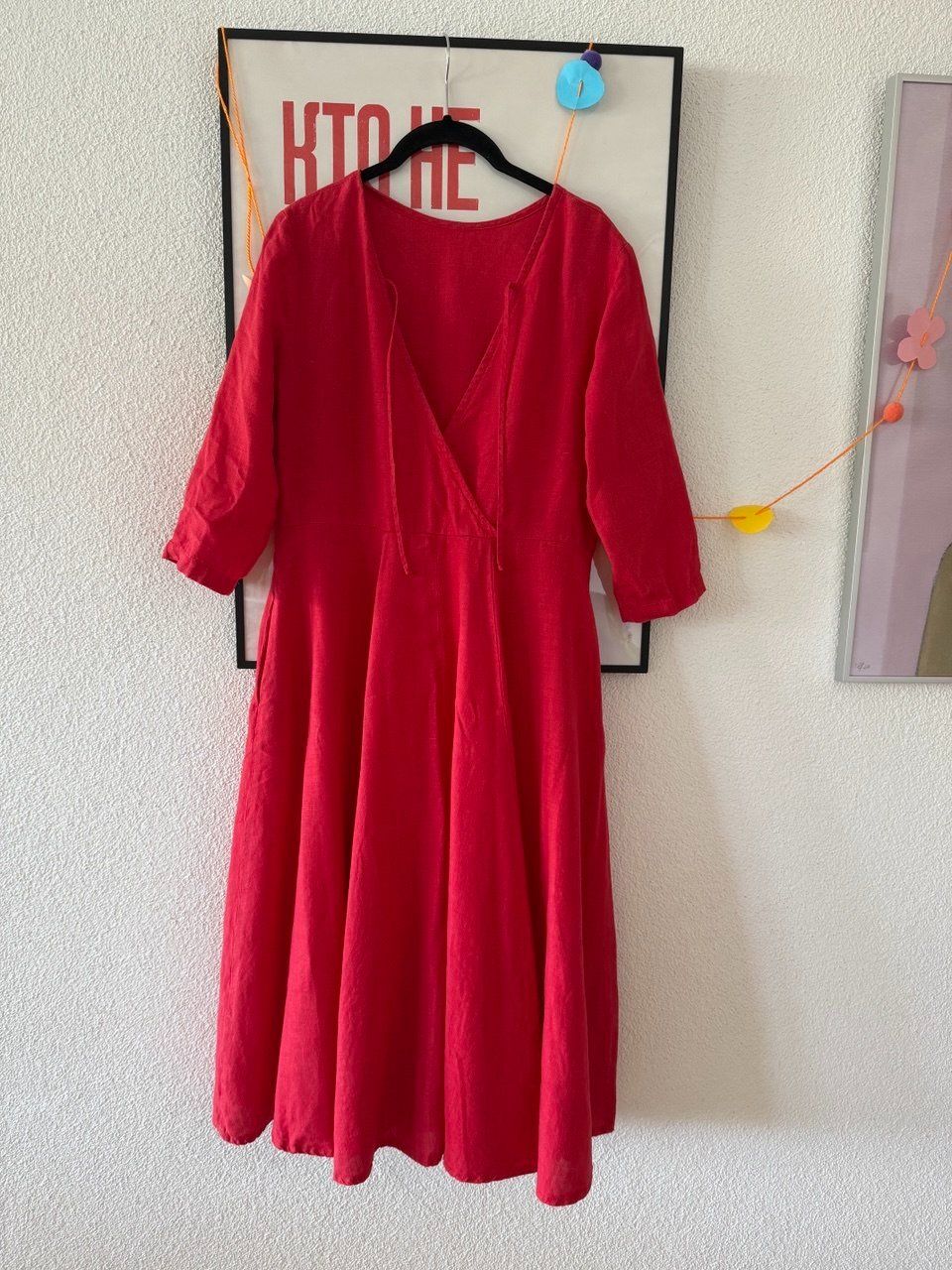 Robes: Red linen dress, size S – D'occasion à Zürich par futurmutur 1