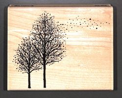 Baum im Schneegestöber Stempel Penny Black Holz Gummistempel